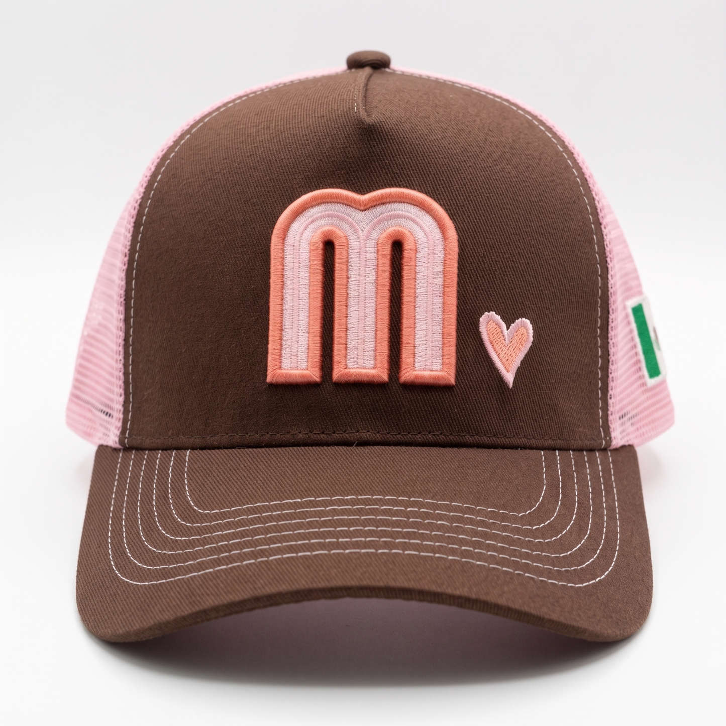 Brown/Pink Trucker Mexico National Hat