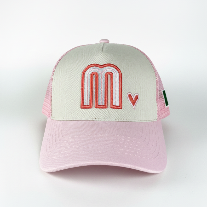 Pink Trucker Mexico National Hat
