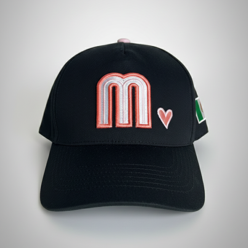 Black & Pink Mexico National Hat