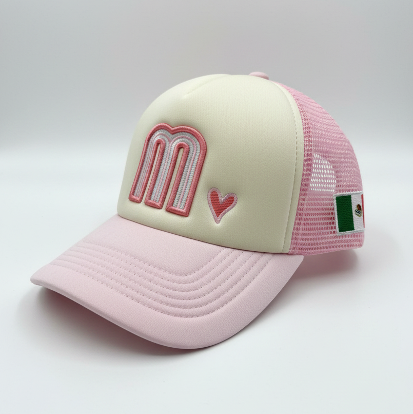 Sponge Pink Trucker Mexico National Hat