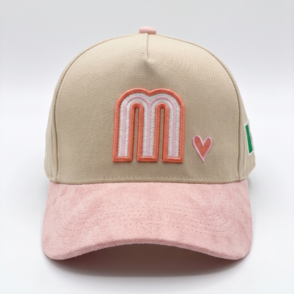 Pink Suede Mexico National Hat