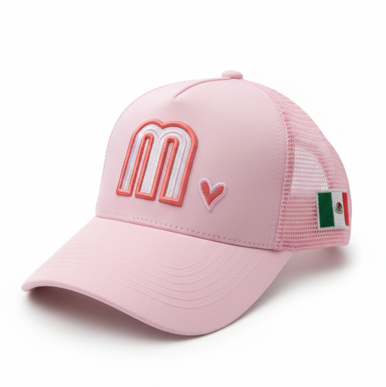All Pink Trucker Mexico National Hat