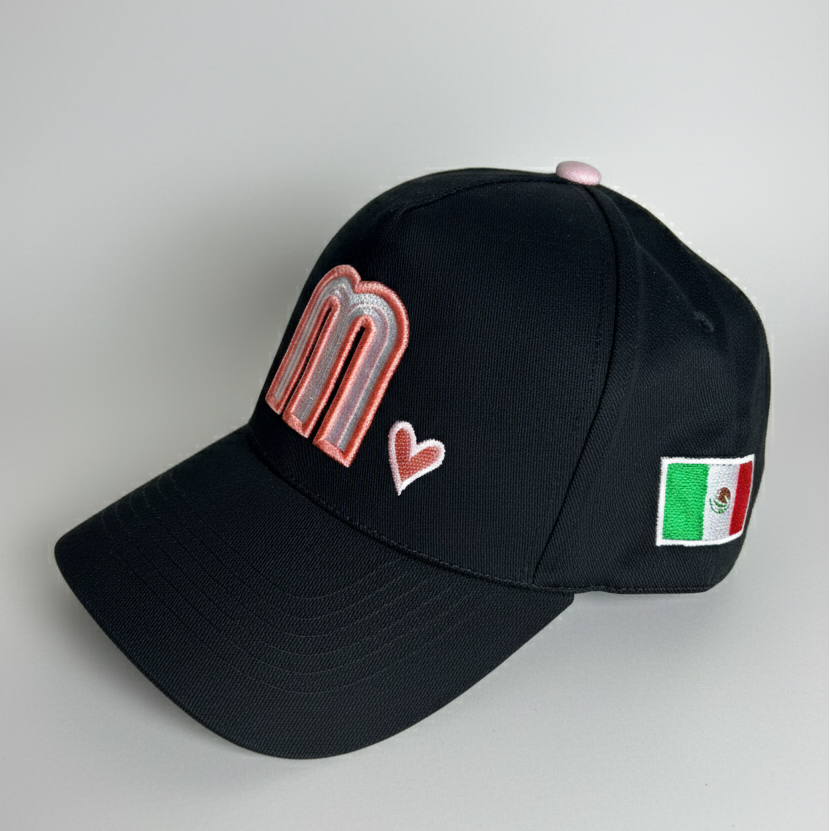 Black & Pink Mexico National Hat