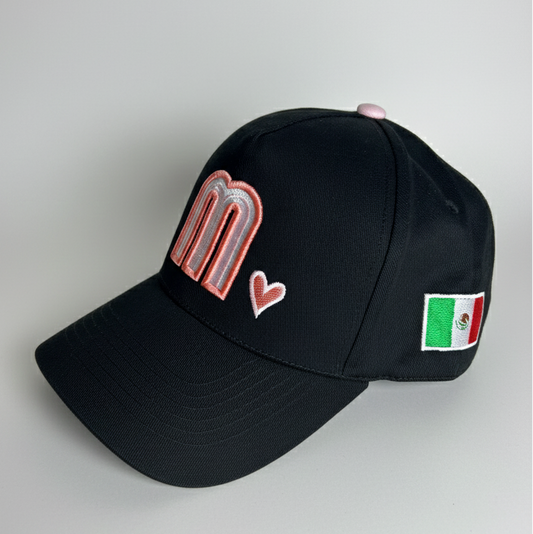 Black & Pink Mexico National Hat